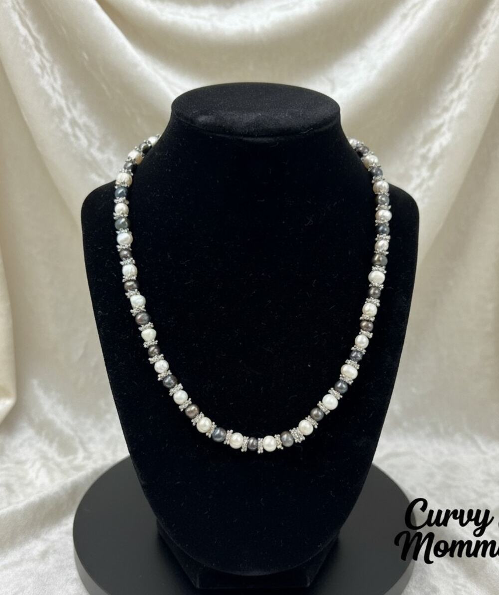 Vintage Classic Black Onyx and Hematite Beaded Strand